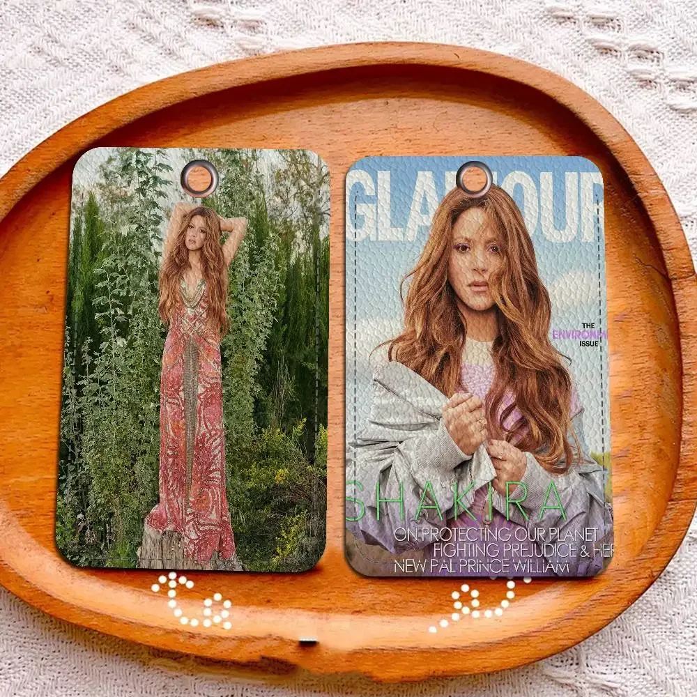 

Pop Culture Graphics S-Shakira Badge Holder Keychain for Bank Business Work Card Holder Student Card Protective Case Bus Card