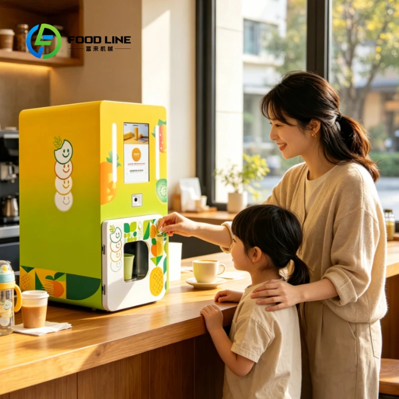 Customized Commercial Frozen Fruit Drink Smoothie Slushy Maker Vending Machine Screen Self Service Smoothie Machine