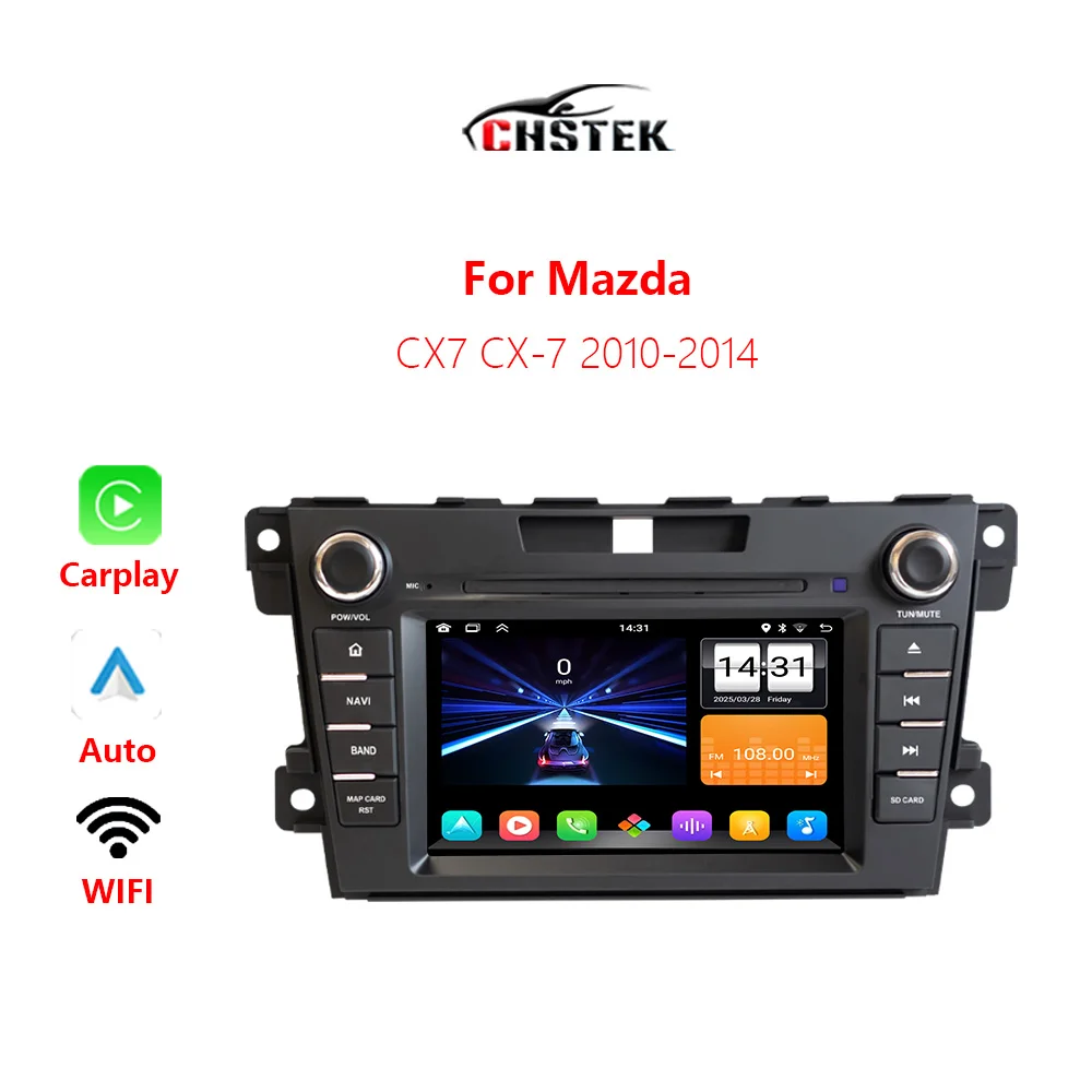 CHSTEK Auto Radio Stereo Carplay Für Mazda CX-7 2010 2011 2012 2013 2014 CX7 Android Auto Multimedia