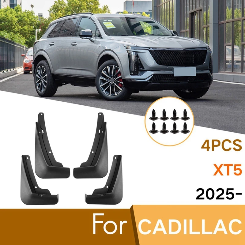 Car Mudguards For Cadillac XT5 2025 Front Rear Mud Flaps Guards Splash Fender Car Exterior Parts