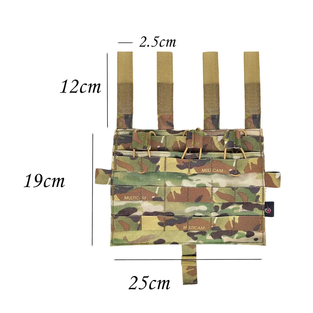 CP Style M4 Mag Molle solapa desmontable para chaleco al aire libre JPC2.0 AVS, bolsa Triple integrada, Panel frontal