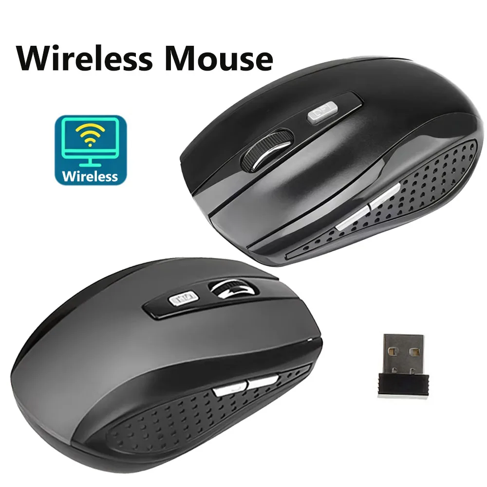 KEBIDUMEI 2.4G Wireless Mouse 6D Button 1600DPI Gaming Mouse Ergonomic Silent Office Mice Computer Accessories For Mac Windows