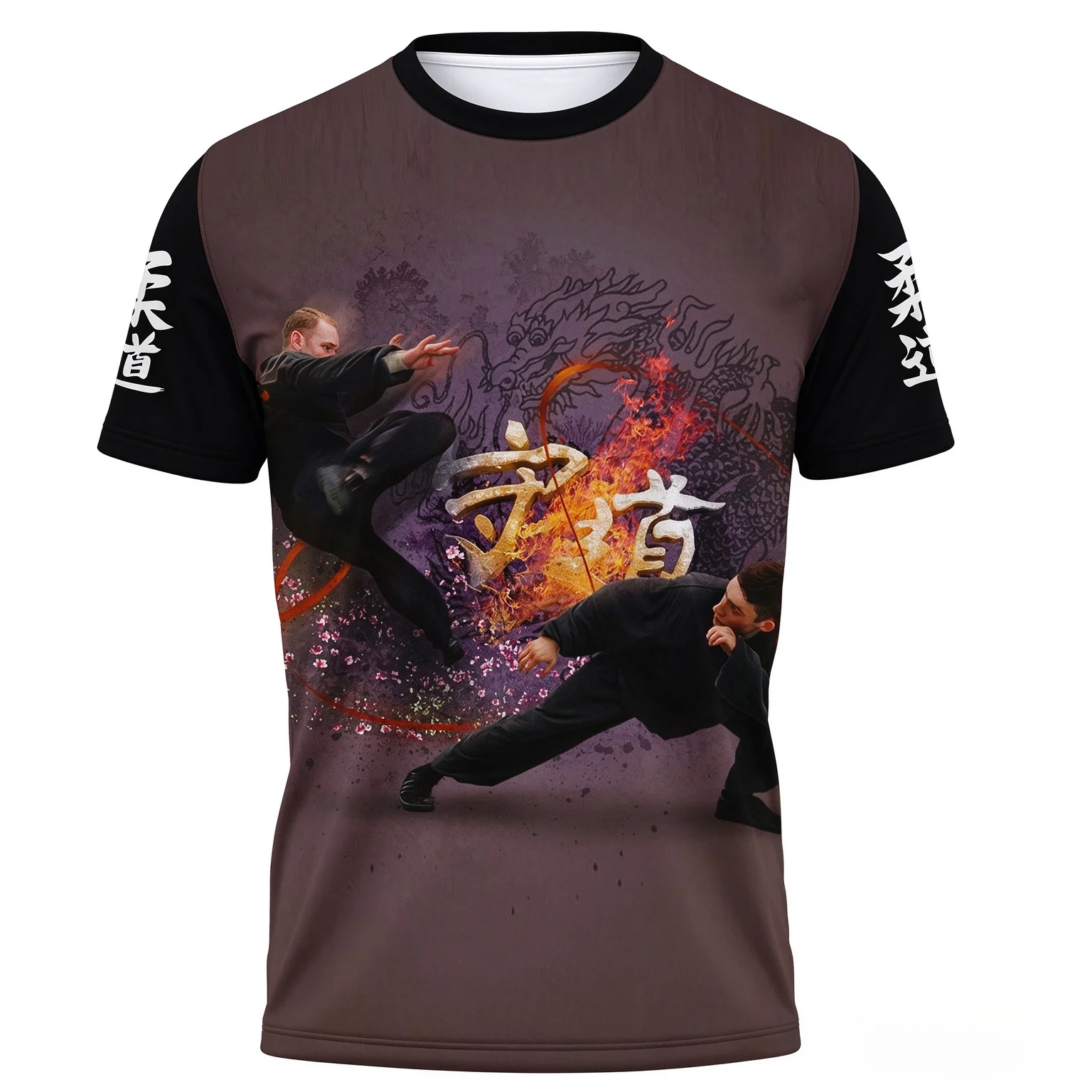 Men Wrestling Martial Arts T-Shirt, Quick Dry & Breathable. Great for Gym Training, Sparring and Martial Artist Meetups