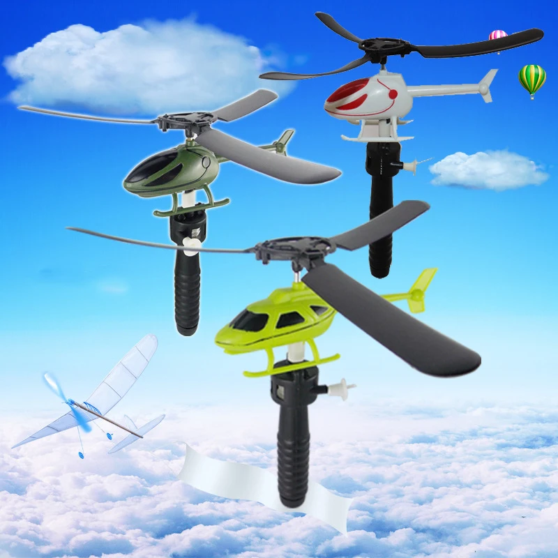 1PC Educational Toy Helicopter Outdoor Airplane Toy Pull Wires RC Helicopters Fly Baby Kids Boy Toys for Children's Gifts Games