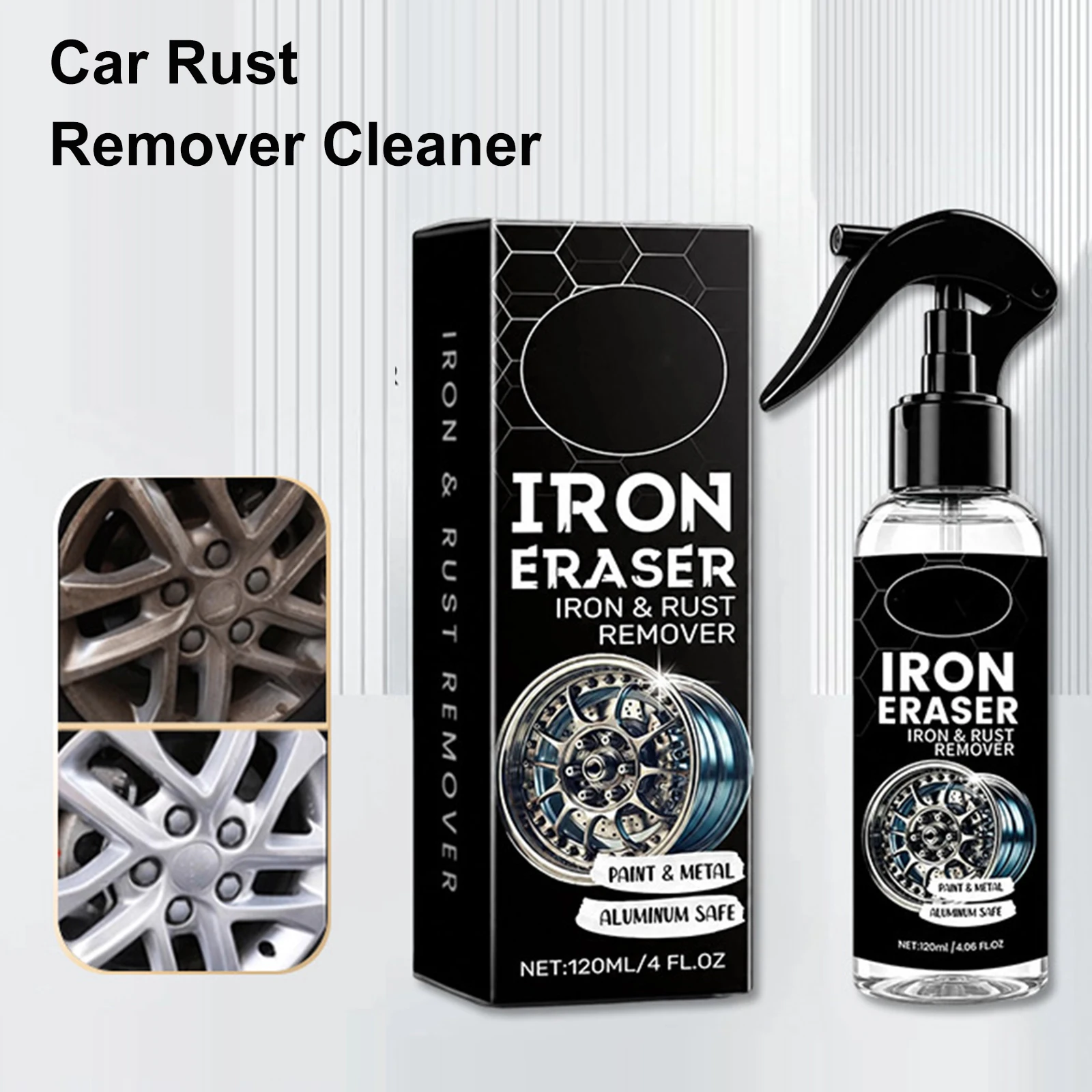 Rust and Dust Remover Multi-purpose Iron Eraser Remover Spray for Car Wheels and Paint for Bicycle Chain Door Handle Hinge