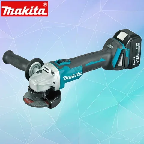 Makita-Brushless Lithium Electric Angle Grinder, máquina de corte recarregável, alta potência, polimento, 18V, 125mm, DGA404