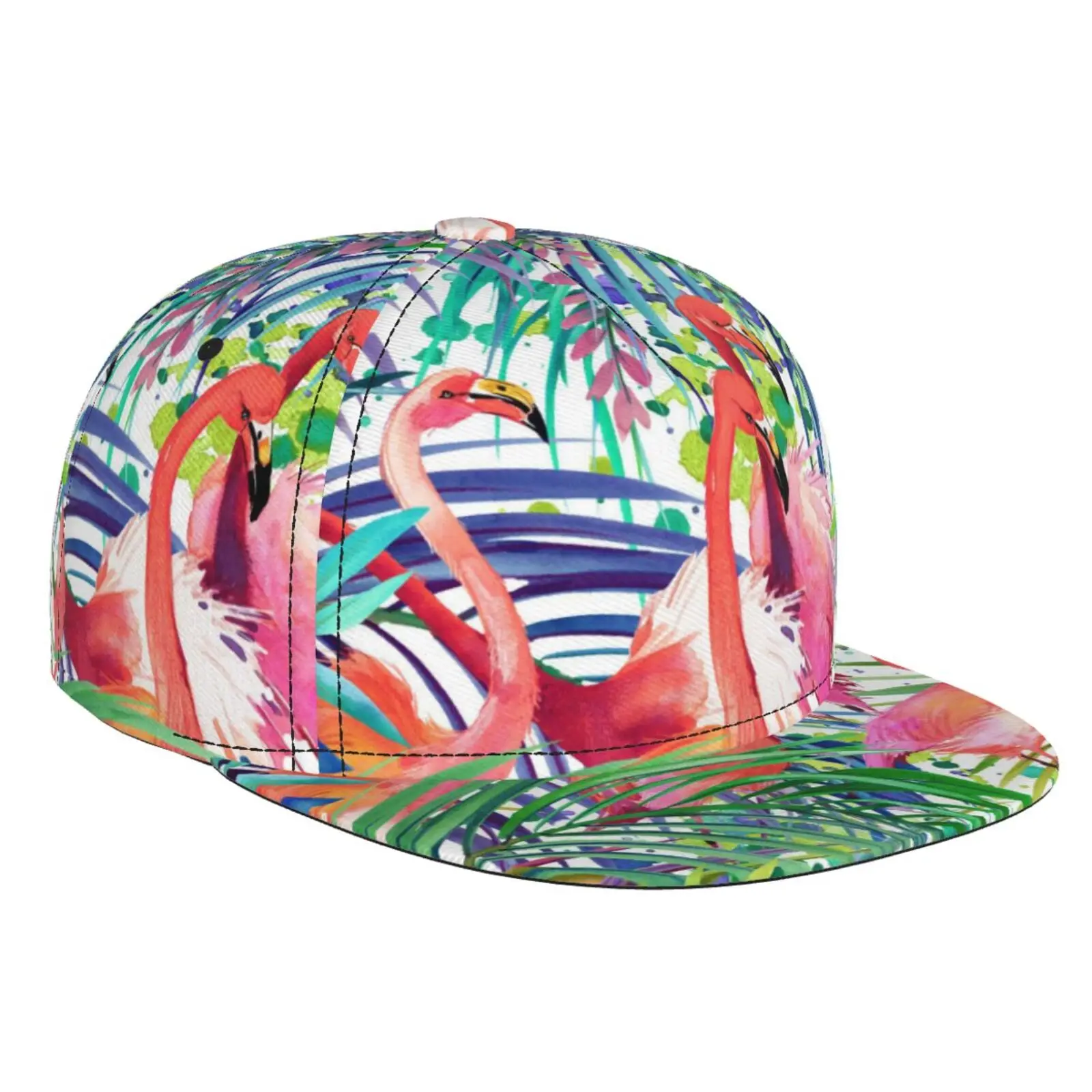 Flame Bird Printed Flat Brimmed Hat Street Skateboarding Hip Hop Hat Outdoor Leisure Sunshade Baseball Hat Universal