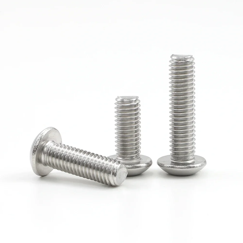 JUIDINTO 2-50pcs Hexagon Socket Button Head Screw Bolt Stainless Steel M2 M2.5 M3 M4 M5 M6 M8 Hex Allen Round Head Screw ISO7380