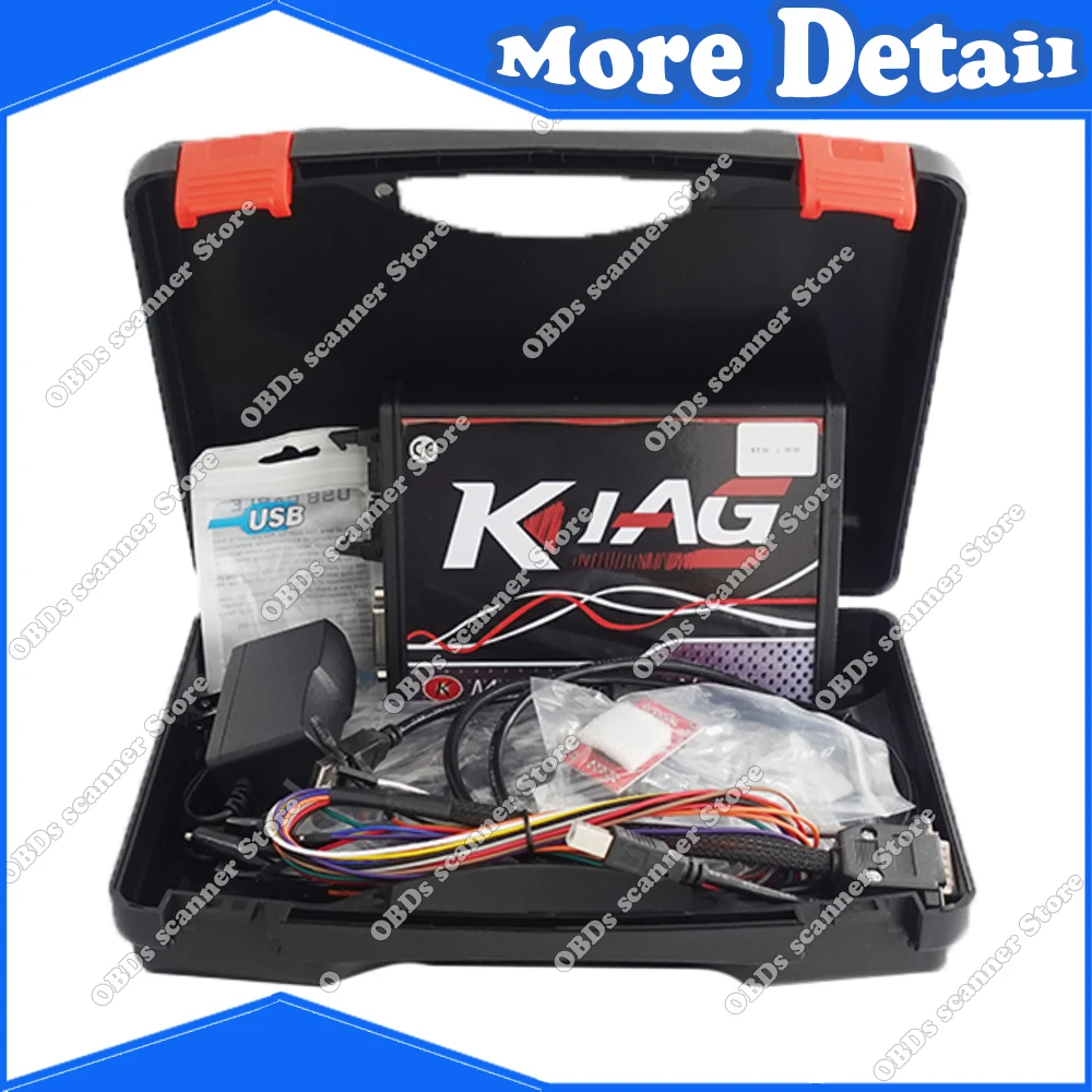 KTAG 7.020 2.25 Online EU Red PCB 4 LED Unlimited ECU Chip Tuning Programmer Tool Ksuit ECU Programmer Murata Filte Networkable