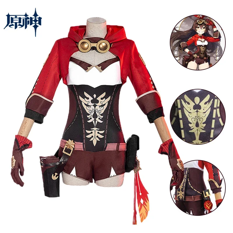 Amber Cosplay Game Genshin Impact Amber Cosplay Costume Wig Amber Genshin Cosplay Costumes Halloween Bodysuit Uniform for Woman