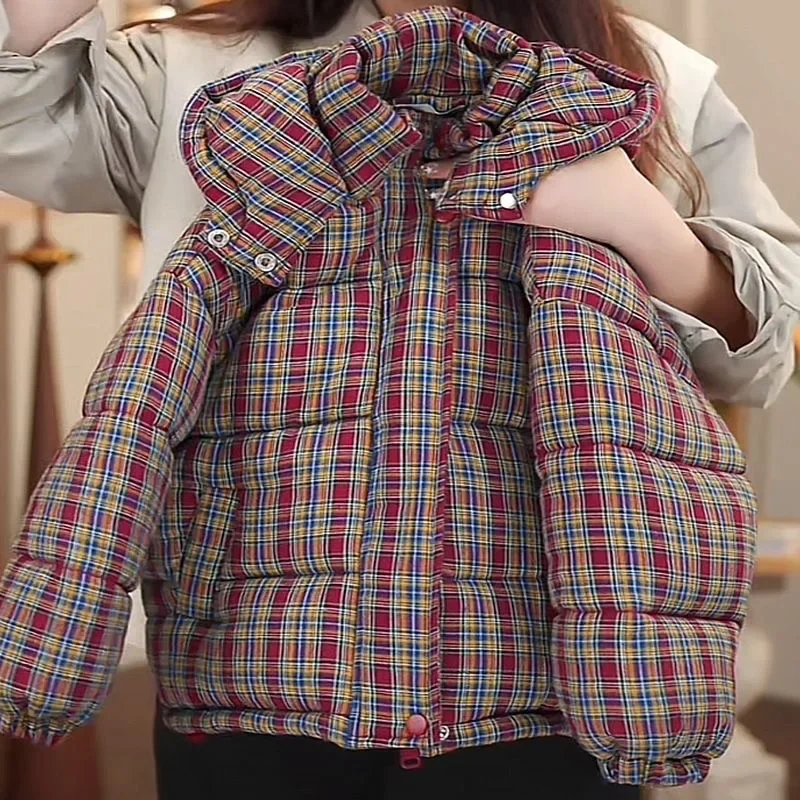 2025 جديد ريترو متقلب أسفل سترة قطن للأطفال الشتاء سميكة الدافئة سترة قطن معطف الأطفال