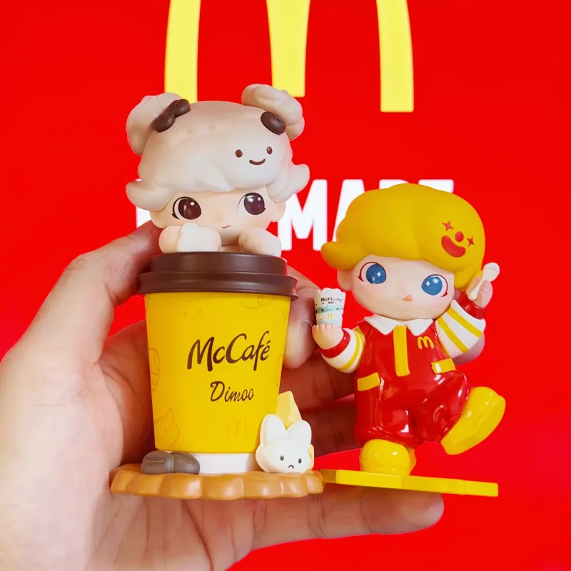 Genuine POP MART Anime Figure Co-branded Dimoo & McDonald's McCafe