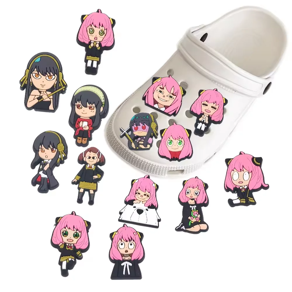 

14pcs Japan anime Shoes Charms Accessories Fit Clog Backapck Wristbands sandales Decorate Buckle Christmas Parties Kids Gift