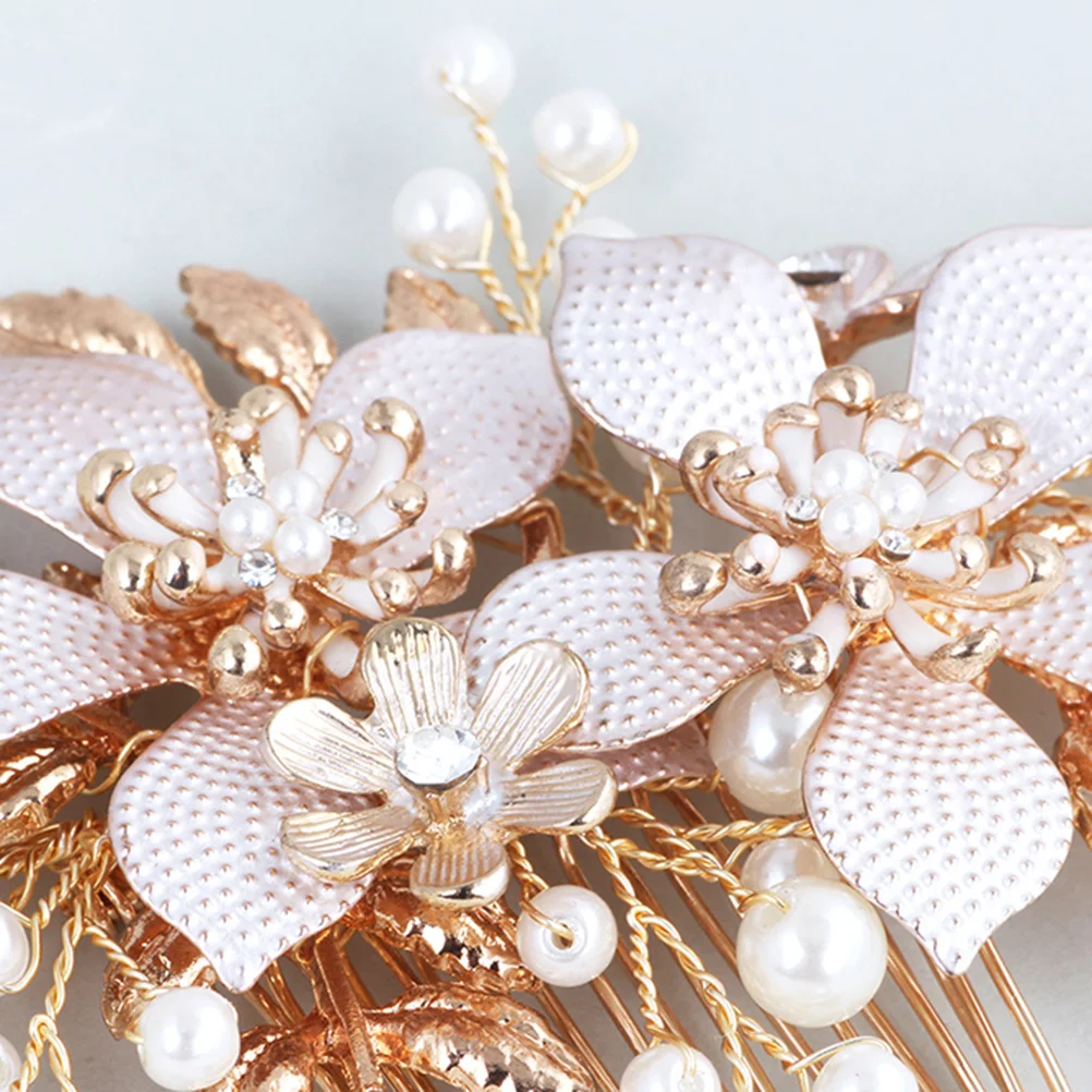 

Элегантный жемчужный свадебный гребень для волос, прочные свадебные аксессуары для волос, кристаллический дизайн для вечеринки, выпускного вечера, вечерние свадебные расчески