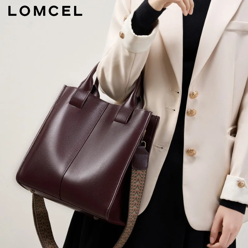 LOMCEL 103 Tote bag - new women's style autumn-winter crossbody bag. Large capacity bucket-shaped single-shoulder handbag made