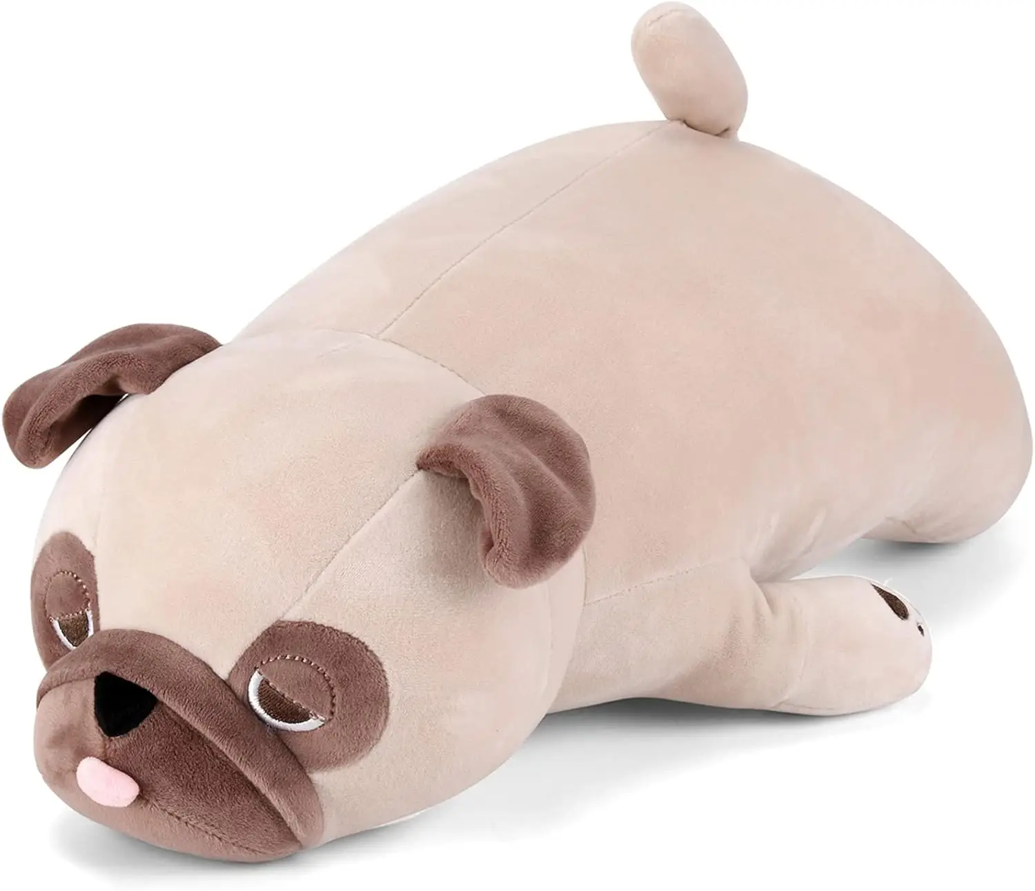 

Large Weighted Plush Pug Toy, 28 Inch 4 Pounds, Soft Stuffed Animal Pillow for Kids and Adults