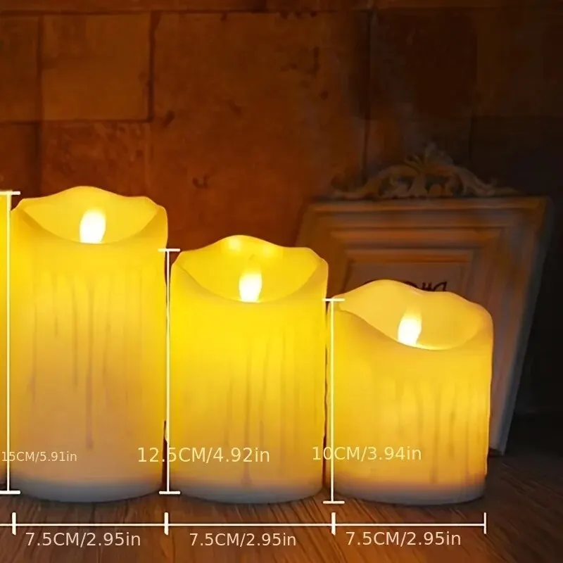 CY 1pc LED Candle Light, Electronic Simulation Flameless Candle Light, Dripping Wax Festival Candle (Excluding Batteries)