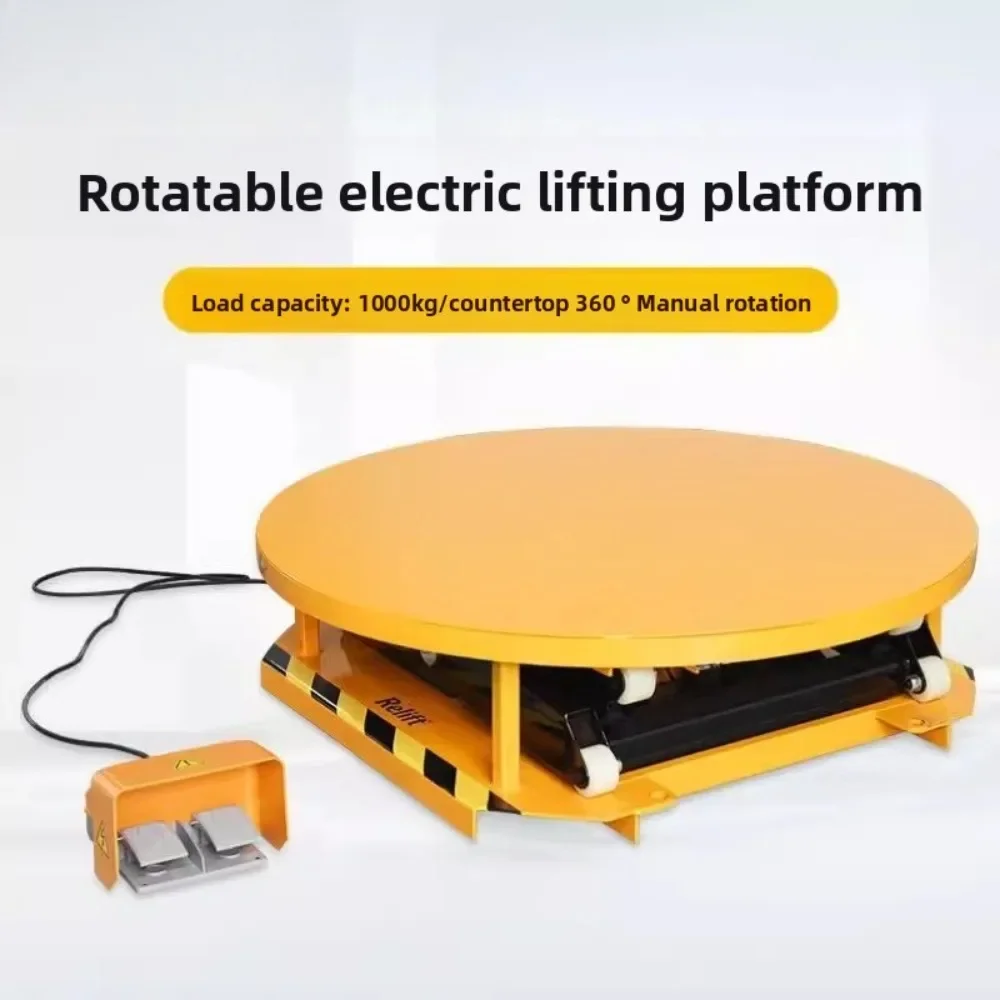 

Electro-hydraulic lifting platform Rotary circular lifting stage Telescopic fixed lifting table