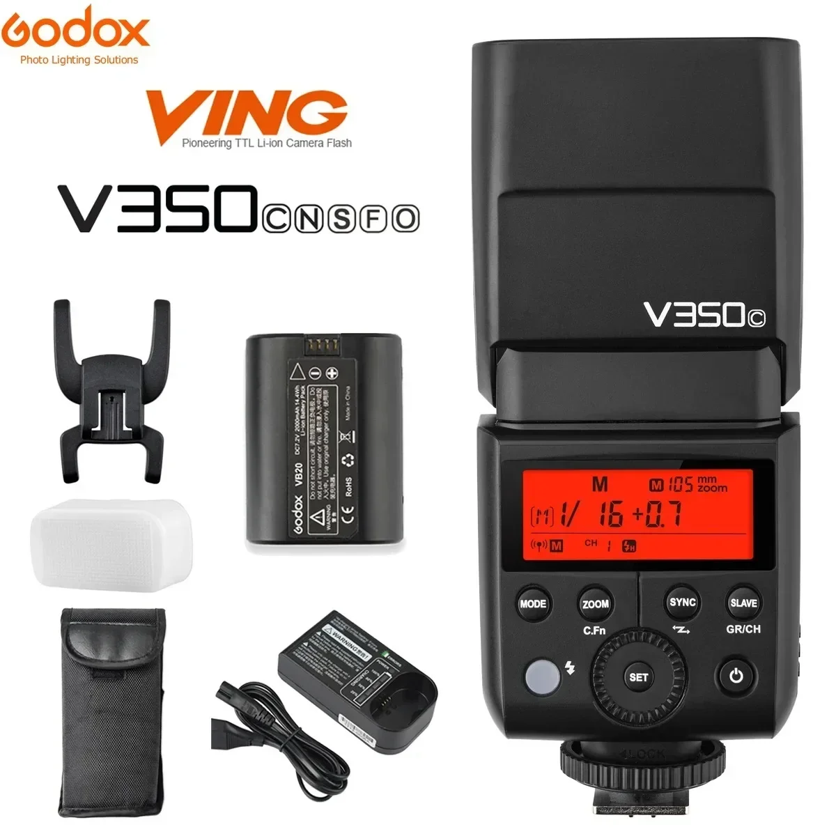 

Godox V350C V350N V350S V350O V350F TTL 2.4G Camera Speedlite Flash Built-in Lithium Battery For Canon Nikon Sony Fuji Olympus