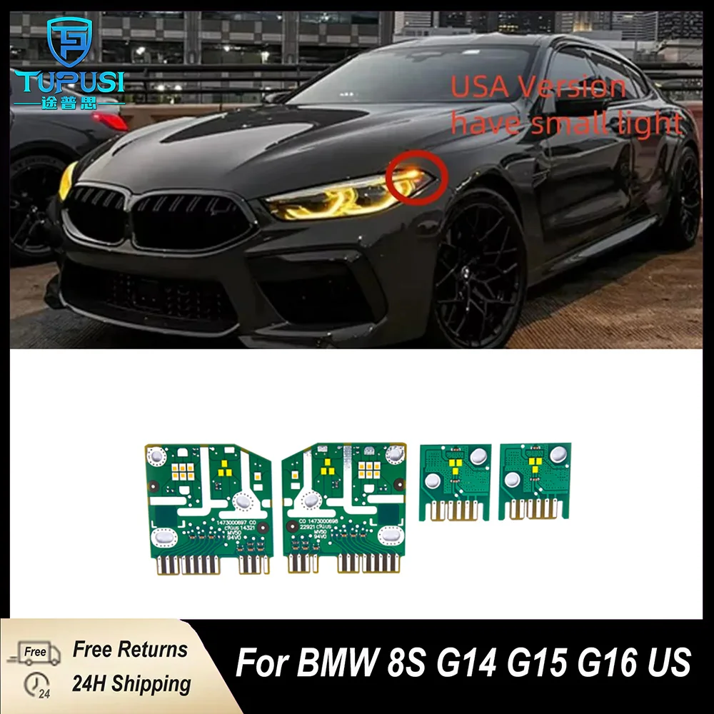 Yellow Angel Eye DRL LED Boards For BMW 8 Series F91 F92 F93 M8 G14 G15 G16 Daytime Running Lights 63119498647 63119498649