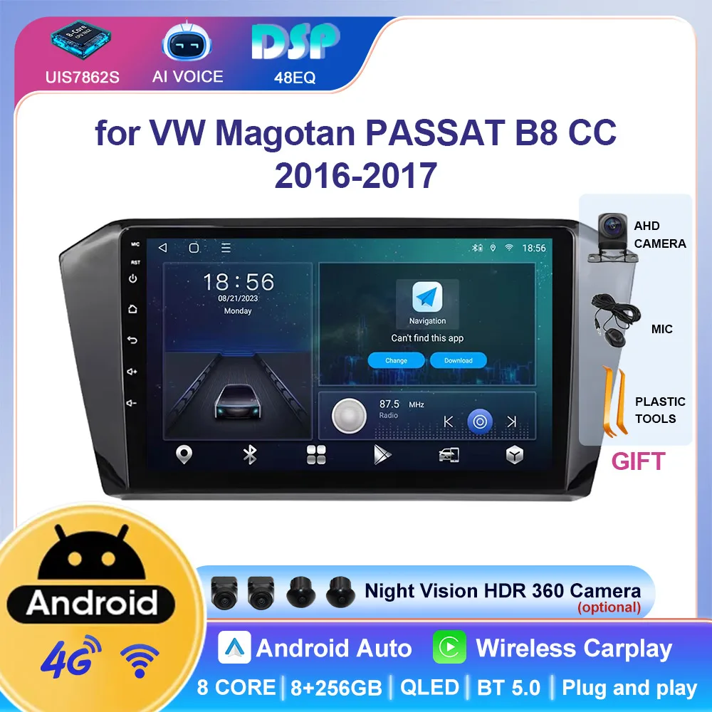 

8 Core 10'' Car Radio Video Ips Touch Screen Mp5 Player Gps Navigation Multimedia Android for 2016-2017 VW Magotan PASSAT B8 CC