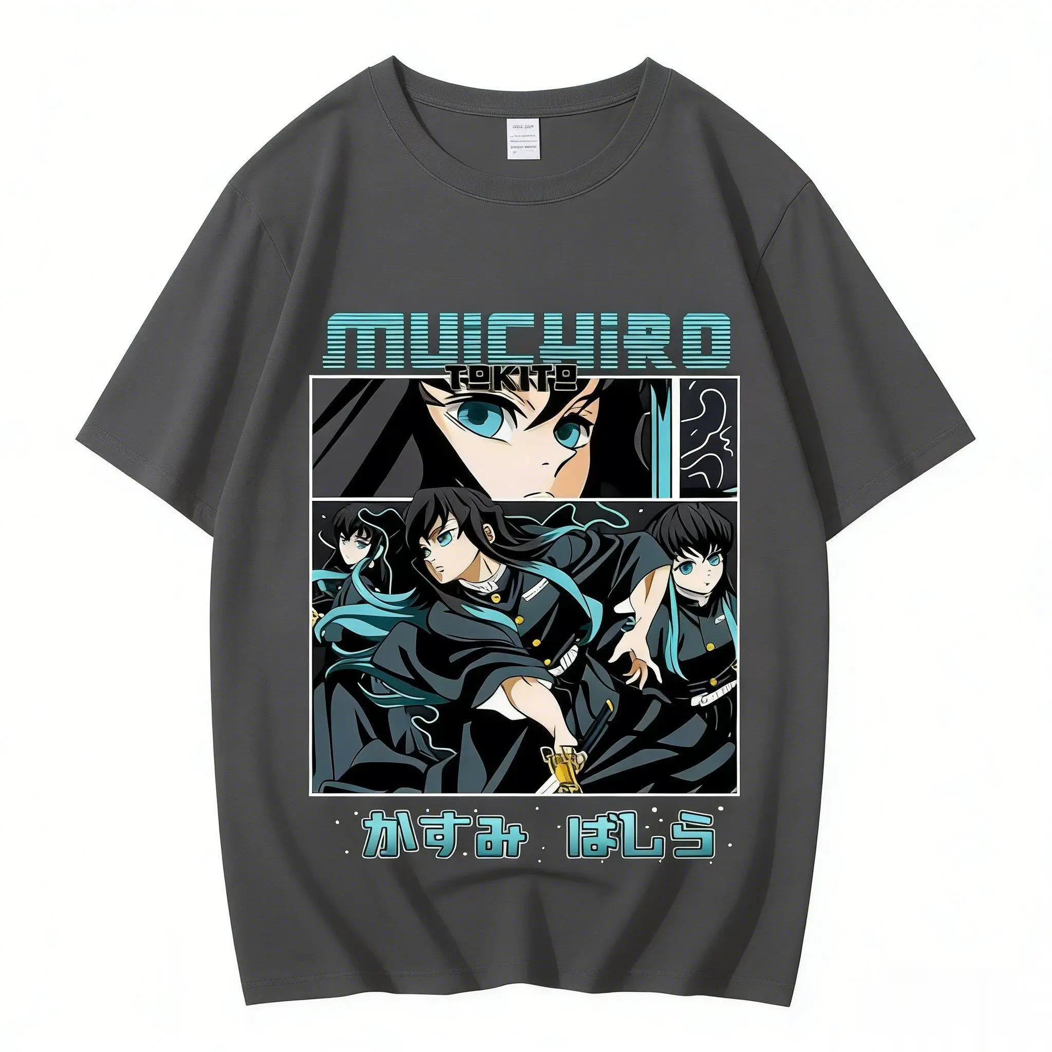 Camiseta Demon Slayer 2026, nueva camiseta unisex de verano de Demon Slayer Tokito Muichiro, camiseta para hombre y mujer, camisetas informales de gran tamaño, ropa Y2k