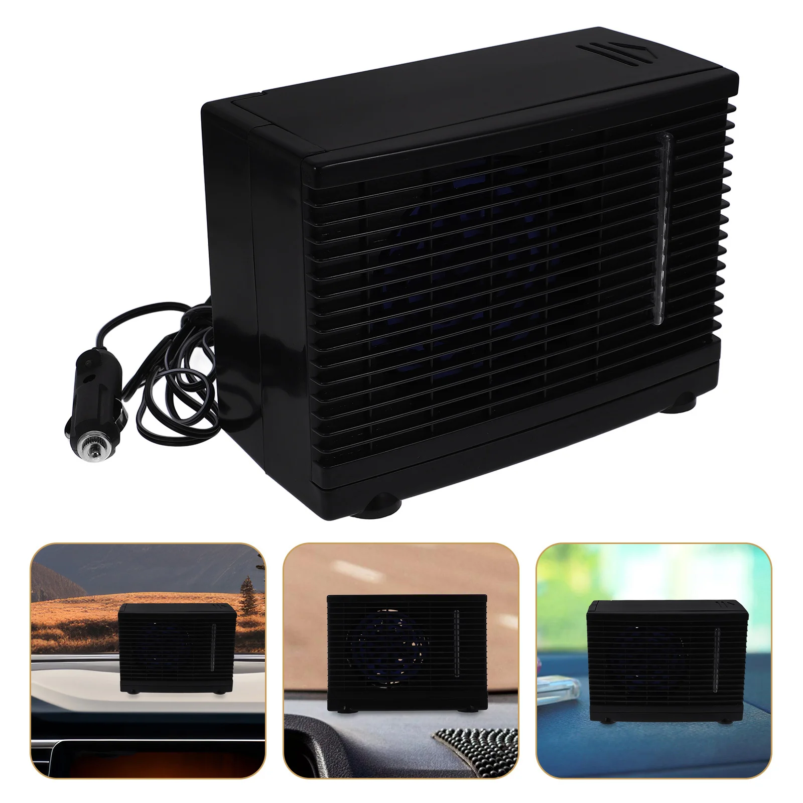 

Portable Car Air Conditioner 12V Mini Cooler Fan for Cars Low Noise 2 Speeds Adjustable Evaporative Cooling Summer Dashboard
