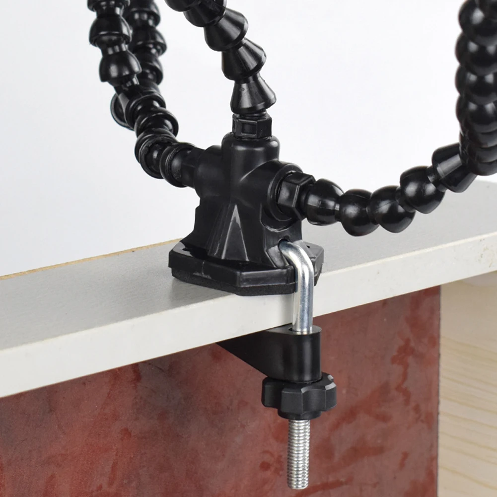 

Увеличительная лупа для сварки 3X с LED-подсветкой, настольный зажим, паяльная станция, 5 гибких кронштейнов для чтения, работы с печатными платами/сварки