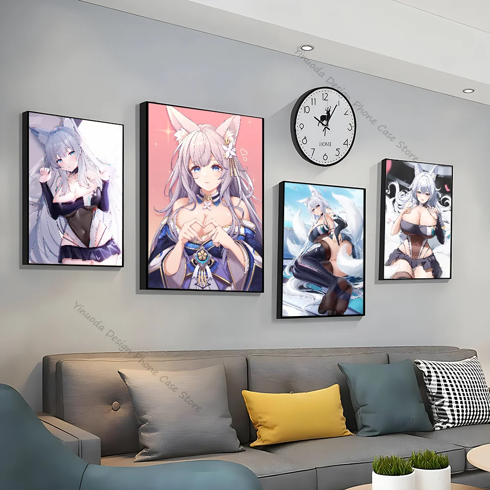 1pc Game Azur Lane Shinano Poster Good Quality Prints And Posters Vintage Room Home Bar Cafe Decor Aesthetic Art Wall Painting