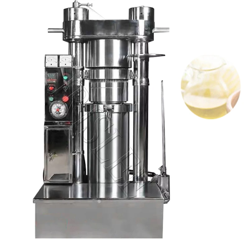 Novo tipo de prensa de óleo hidráulico de aço inoxidável para grandes prensas de óleo comerciais, usadas para extract óleo de coco e óleo de amendoim