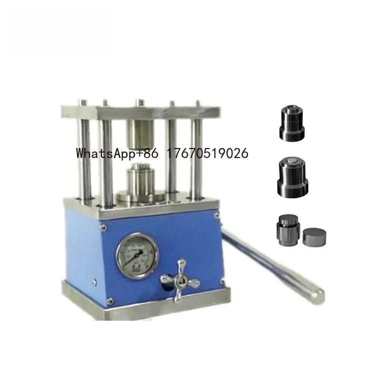 Coin Cell Manual Hydraulic Disassembly Die Crimper Press Sealing Crimping Machine for CR2032 2025 Button Cell Battery Sealer