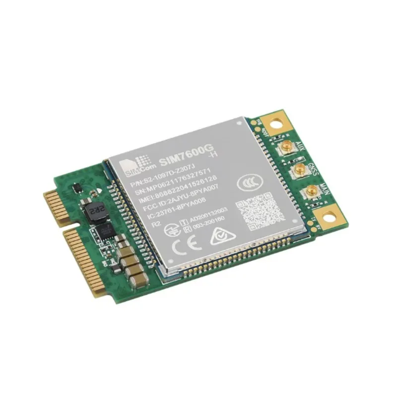 Waveshare SIM7600G-H-PCIE 4G IoT Module, GNSS, LTE Cat-4, Global Version, SIMCom