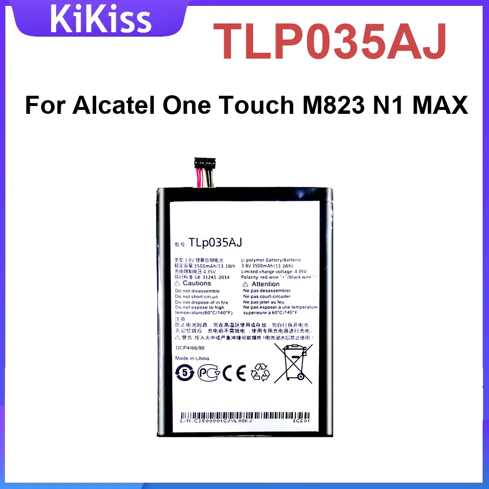 

Аккумулятор TLP035AJ 3500 мАч для мобильного телефона Alcatel One Touch M823 N1 Max высокой емкости премиум-класса