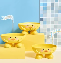 Cartoon Cute and Fun Soap Box Cute and Creative Soap Shelf Toilet Kitchen Household Drain Storage Box