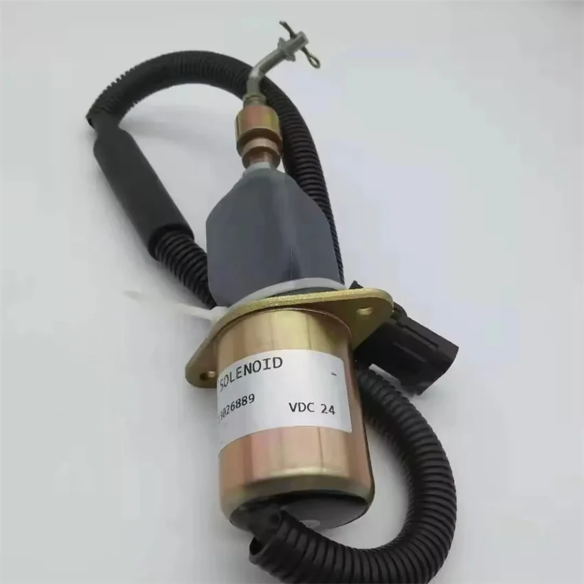 

24V Fuel Shutdown Solenoid Valve 13026889 Compatible with Shantui Road Roller SR10 Compatible with Wechai Engine