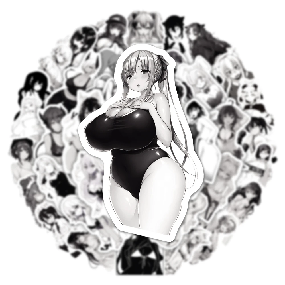 10/30/50PCS Hentai Sexy Anime Girl Stickers for Adult Gift Graffiti Decal Toy DIY Laptop Fridge Luggage Skateboard Waifu Sticker