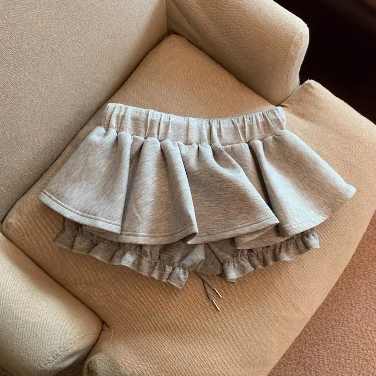

Новая летняя эластичная короткая юбка А-силуэта с заниженной талией для пикантных девушек, серая юбка на шнурке для женщин