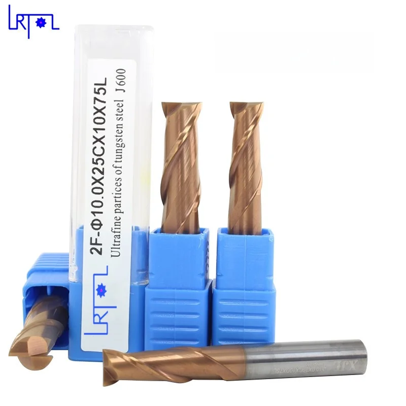 

HRC60 Diameter 4-20 Length 50 75 100 150mm 2Two Flutes Carbide Coating End Mill CNC Machine Milling Cutter Drill Bit