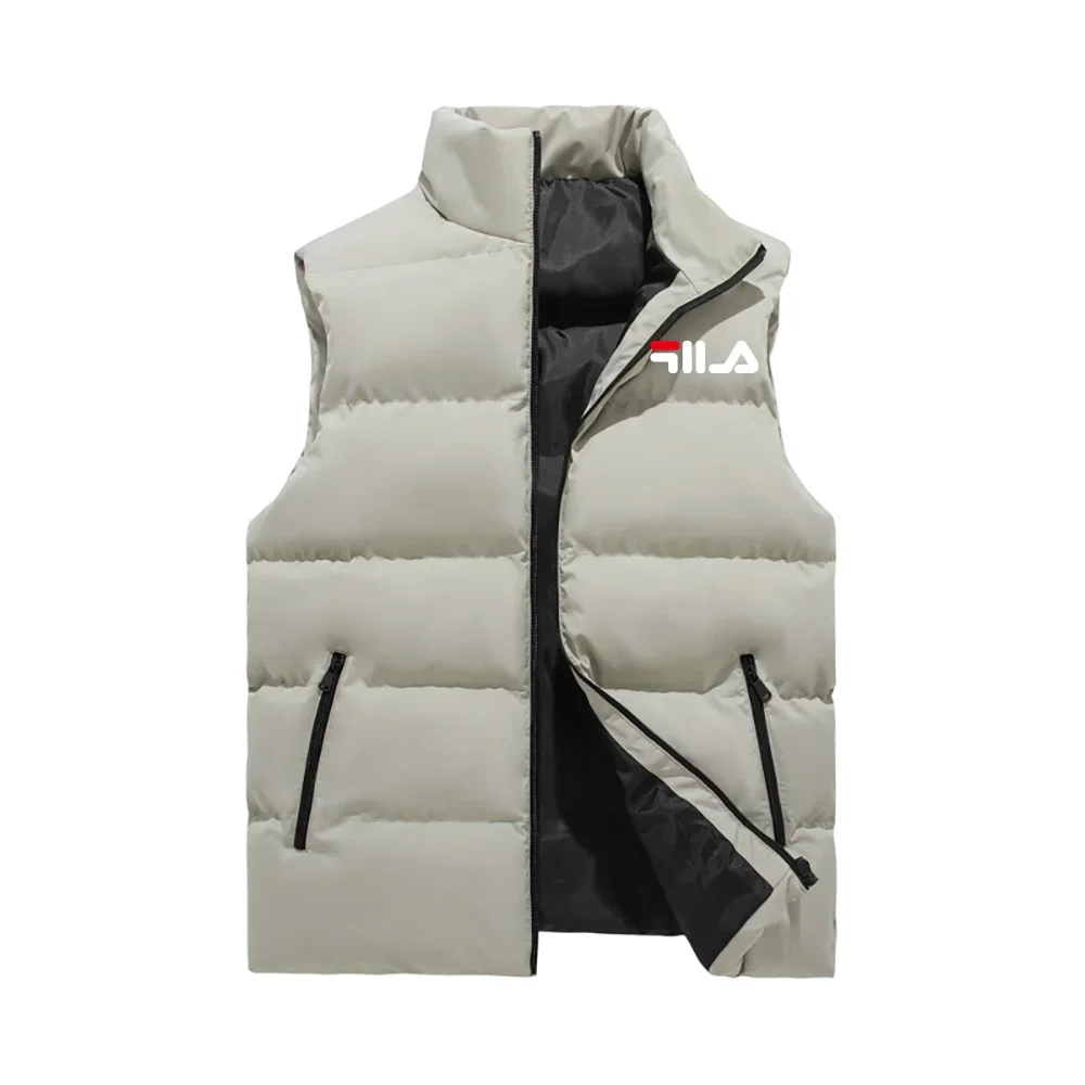 New men\'s waistcoat winter collar down cotton vest casual thick coat warm sleeveless cotton-padded gown