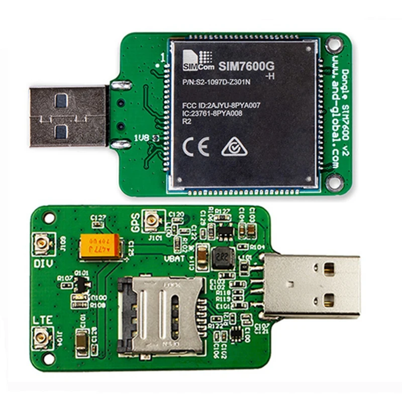 SIMCOM SIM7600G H USB Dongle+Antenna HSPA+ GSM GPRS EDGE UMTS LTE 4G Cat4 Module for SIM7600 SIM7500 SIM7600X-H Series-A82Z