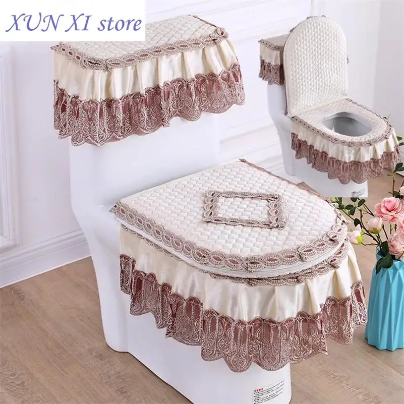 New Toilet Seat Cushion 3pcs Set Universal Antibacterial Seat Cushion Zipper Type Detachable Washable Seat Cover Toilet Cushion