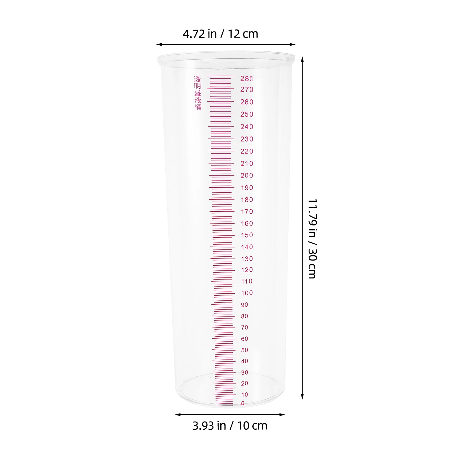 أنبوب حاوية تجربة شفافة - أنبوب قياس بديل من البلاستيك الشفاف لقياس المطر في الهواء الطلق ومختبر المدرسة والحديقة #3
