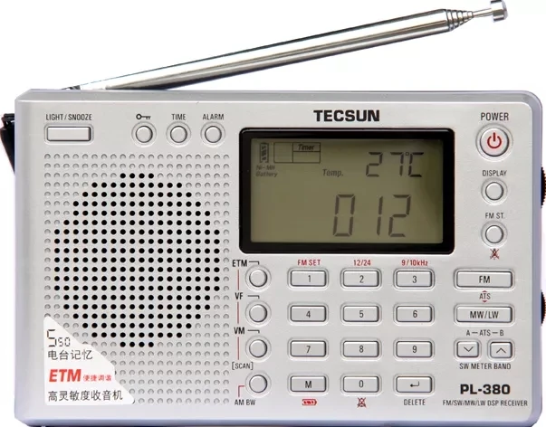 Imagem -03 - Tecsun pl 380 Dsp Rádio Profissional fm lw sw mw Digital Portátil Banda Completa Estéreo Receptor de Boa Qualidade de Som Como Presente para Parent