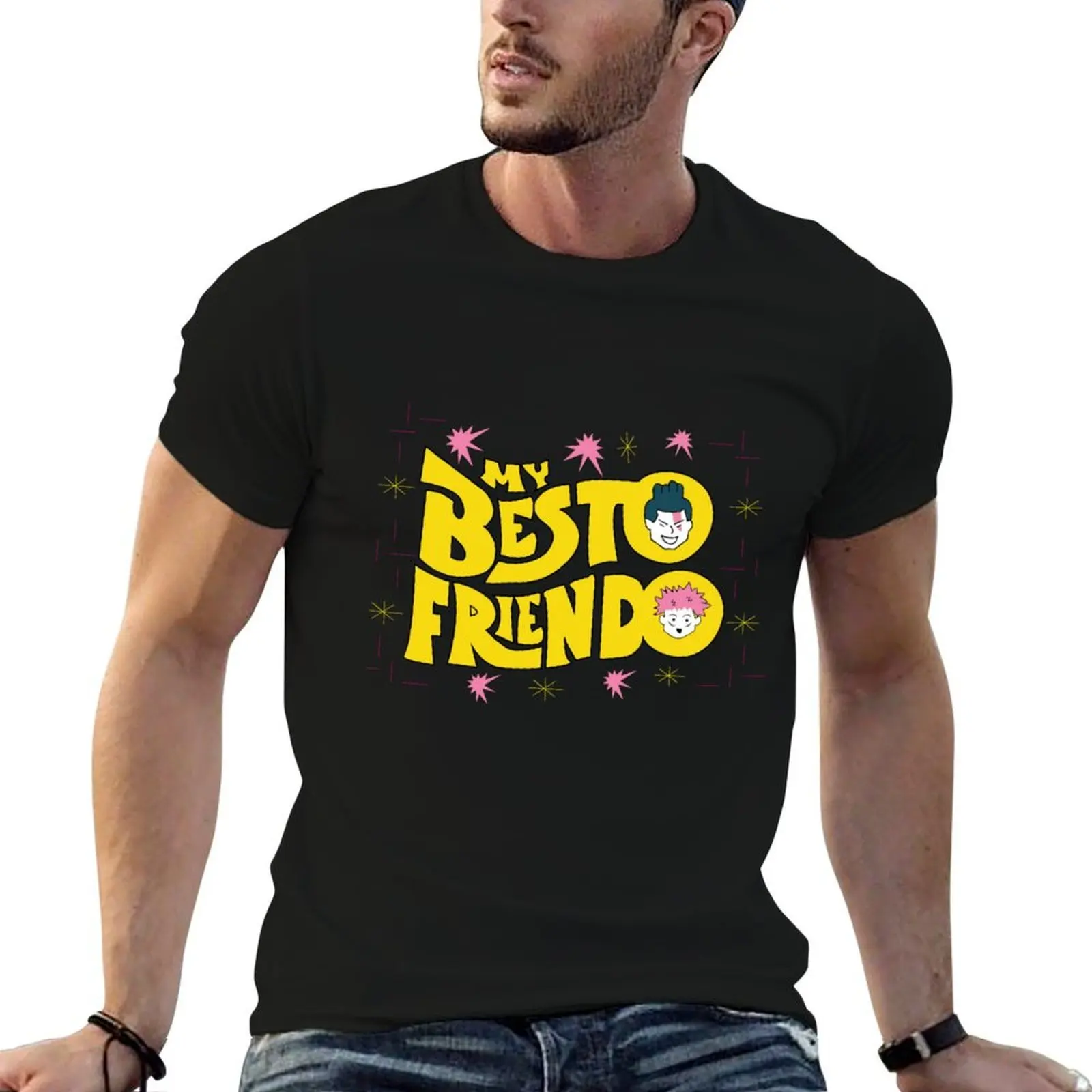 Camiseta My Besto Friendo, camiseta de anime, camisetas divertidas de algodón, camisetas divertidas con humor negro