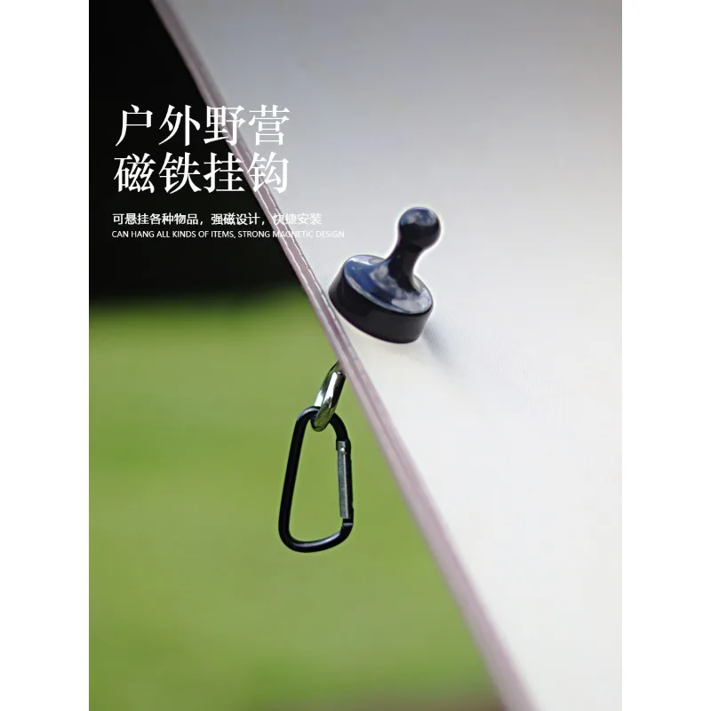 

1pc Strong Magnetic Carabiner Keychain Camping Snap Clip D Type Lock Buckle Outdoor Tent Canopy Hanging Buckle Hook Clasps