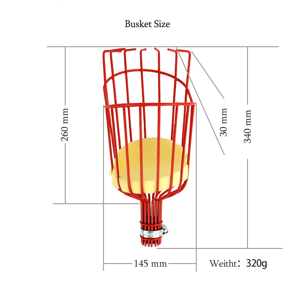 Aluminum Telescopic Pole Handle Manual Fruit Picker Basket