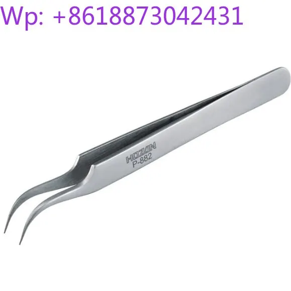 New HOZAN stainless steel elbow precision tweezers P-882 can be used for hair transplantation and beauty tweezers P882 1pcs