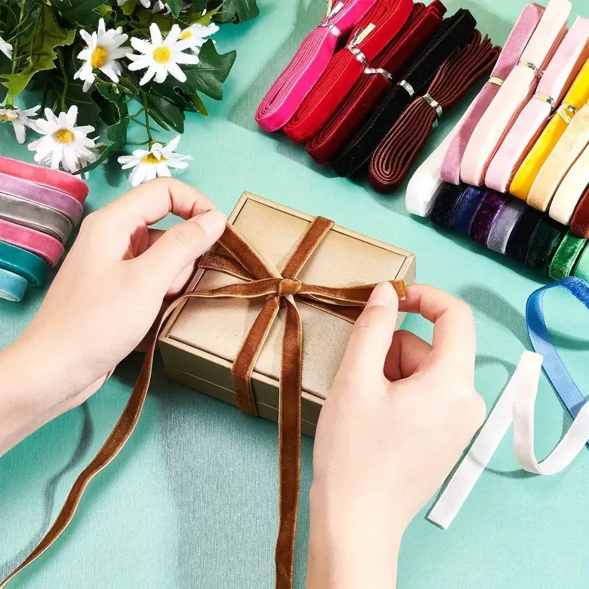 5 metri 1 cm velluto raso nastro di seta confezione regalo di nozze confezione capelli fai da te decorazioni per diserbo festa nastro di Natale