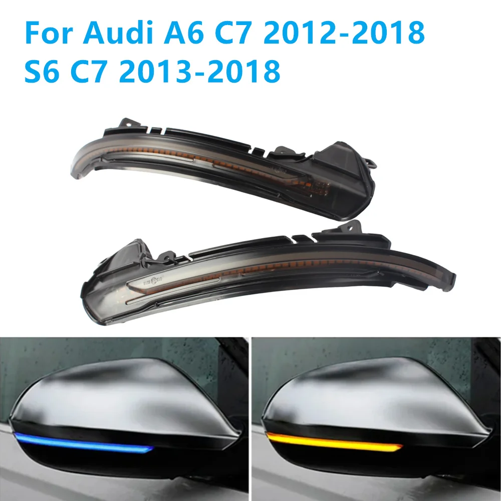 Clignotant dynamique à défilement pour Audi, indicateur de rétroviseur arrière, Audi Horizon C7 Dock, modèles Sedan et Avant, 2012-2018, 2 pièces