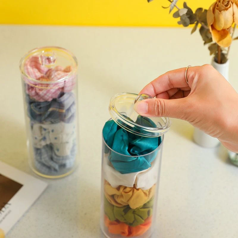 Hair Rope Storage Box Transparent Box Cosmetic Cotton Storage Box Hair Accessories Hairpin Storage Box Sundries Storage Box